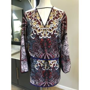 Clover Canyon Paisley Floral Long Sleeve Dress S